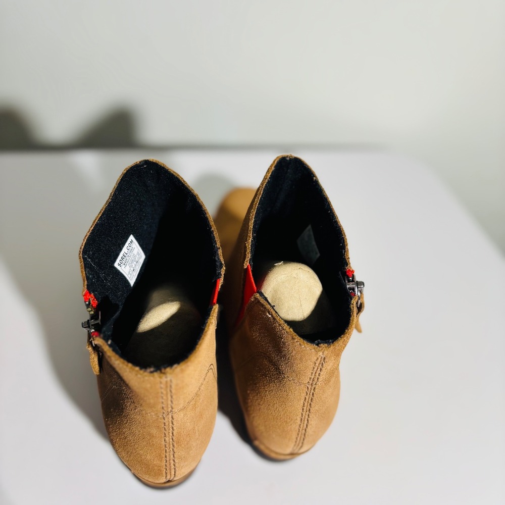 Sorel Joan Of Arctic Suede Hidden Wedge II Zip‎ Ash Brown Women's Size 5 - Picture 8 of 8